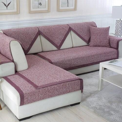 2021 Sofa Covers for Living Room Plaid Sofa Towel Couch Cover Cotton Non-slip Sofa Slipcover Modern Minimalist Corner Seat Cover