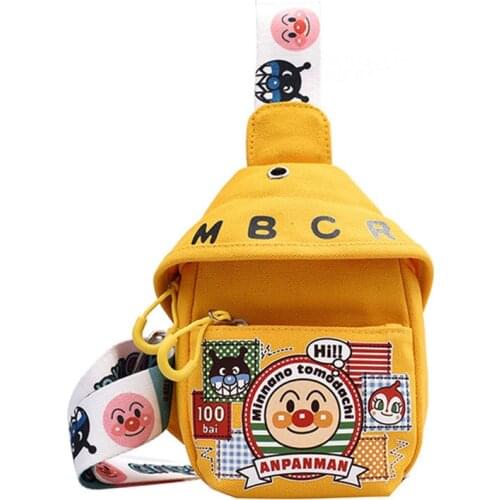Canvas Children Crossbody Bags Kids Fashion Messenger Bag Cute Print Toddler Shoulder Bags for Boy Girl Kindergarten Cartoon Bag