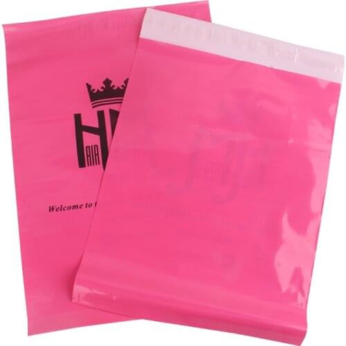 Custom company name Social media printed express self adhesive shipping plastic bag