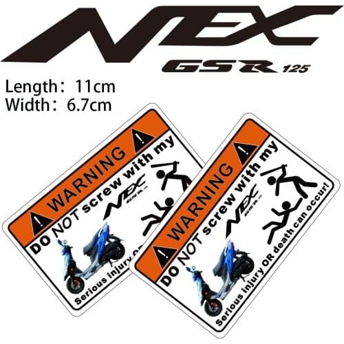 KODASKIN 2 Pieces Do Not Screw Warning Sticker Decal for Suzuki NEX GSR 125