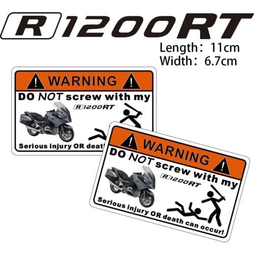 KODASKIN Motorcycle Cheap 2D Creative Warning Sticker Decal for BMW R1200RT