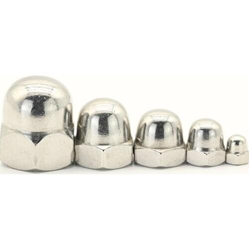 M22 M24 304 Stainless Steel Cap Nuts Decorative Cover Semicircle Acorn Nut DIN1587 Nut cap Large nut stainless stainless steel