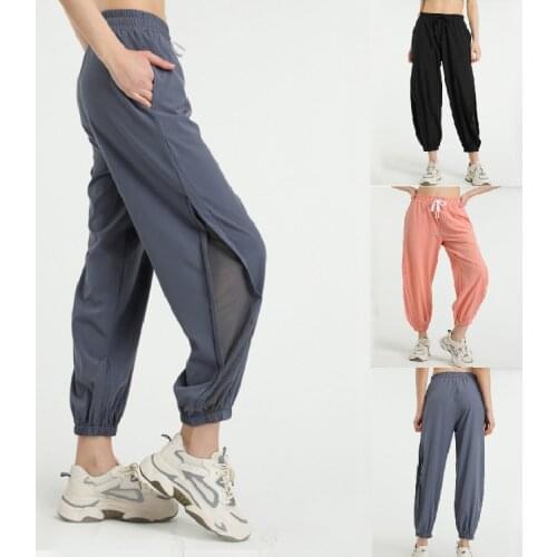 Summer hollow Casual Womens Sports Pants High Waist Hip Hop Sweatpants Fashion Oversize Pants Joggers Women Wide Leg Pants