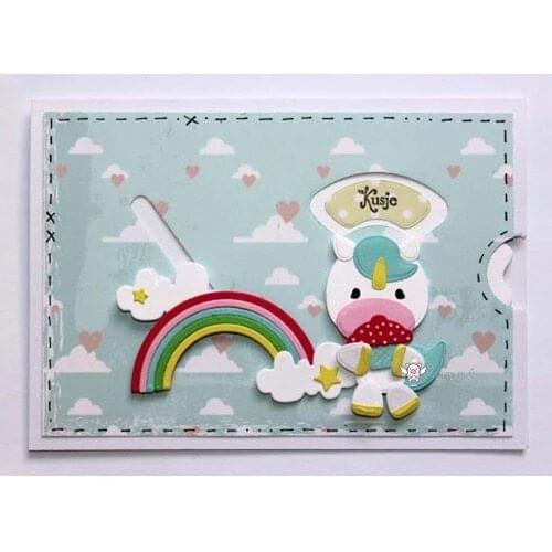 Mmao Crafts Metal Steel Cutting Dies New Rainbow cloud decoration Stencil For DIY Scrapbooking Paper/photo Cards Embossing Dies