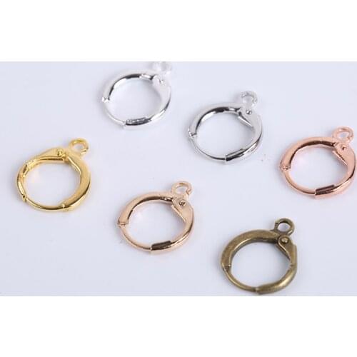 20Pcs/Lot 14x12mm Fashion French Earring Hooks Wire Settings Base Hoops Earrings For DIY Jewelry Making