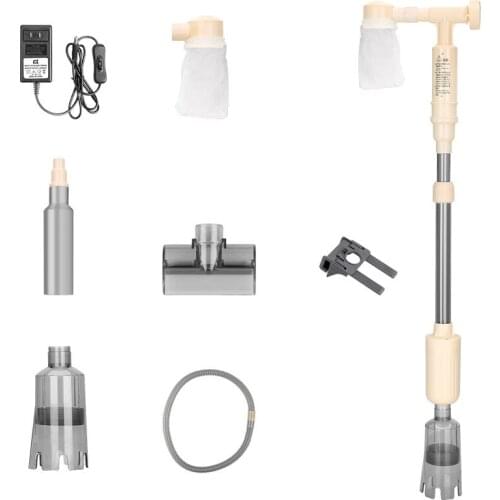 Powerful Aquarium Electric Syphon Operated Sand Washer Suction Fish Tank Vacuum Gravel Water Pipe Siphon Filter Cleaner