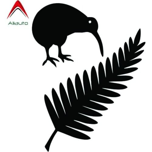 Aliauto Cover Scratch Car Stickers Kiwi Bird and New Zealand Fern Vinyl Creative Waterproof Reflective Decal,15cm*11cm