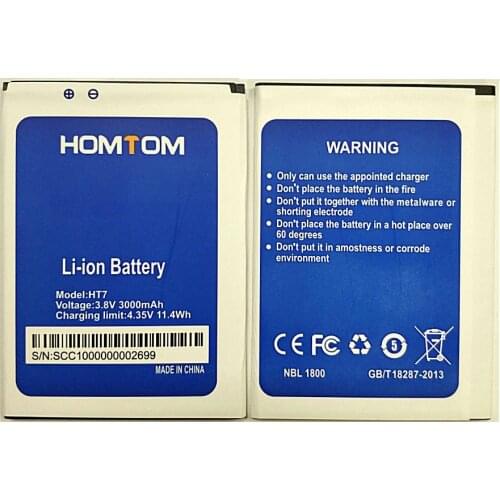 New Homtom HT7 3000mAh Battery for Homtom HT7 mobile phone in stock+Tracking Code
