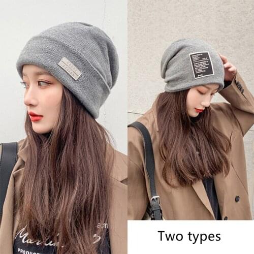 Solid Color Knitted Winter Hats Women Winter Imitation Angora Rabbit Fur Hat Thicken Beanies for Men Plus Velvet Fleece Cap