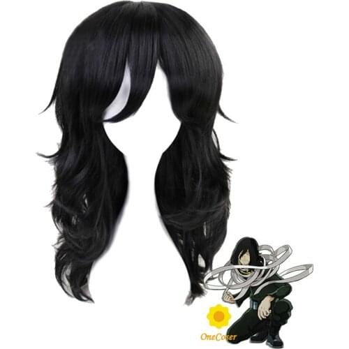 Anime My Hero Academia Shouta Aizawa Cosplay Black Curly Wig Boku no Hero Academia Heat-resistant Fiber Hair + Wig Cap Party