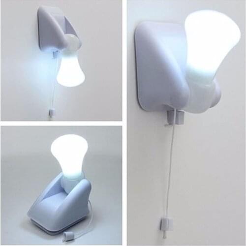 Portable Wire LED Bulb Cabinet Lamp Night Light Battery Operated Self Adhesive Wall Decor Mount Light Kids Nightlight
