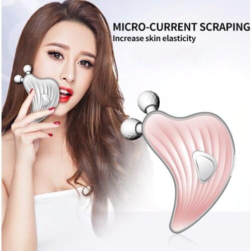 Microcurrents Roller for Face Gouache Scraper for Face Skin Care Facial Massager V Face Massager for Face Lift Roller Machine