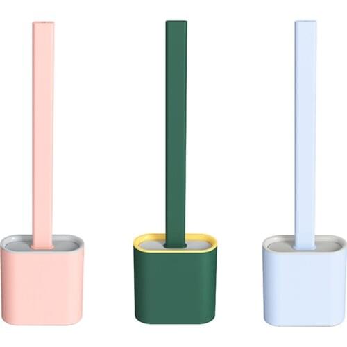 Wonderlife Bathroom Toilet Brush Wall Hanging Type Durable Cleaning Brush with Stand Holder No Dead Angle Cleaning Tool