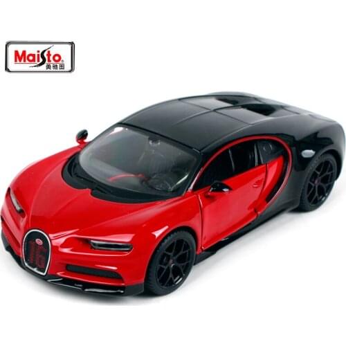Maisto 1:24 2018 Bugatti Chiron Sport Black & Red Diecast Model Racing Car Toy New In Box Free Shipping NEW ARRIVAL 31524