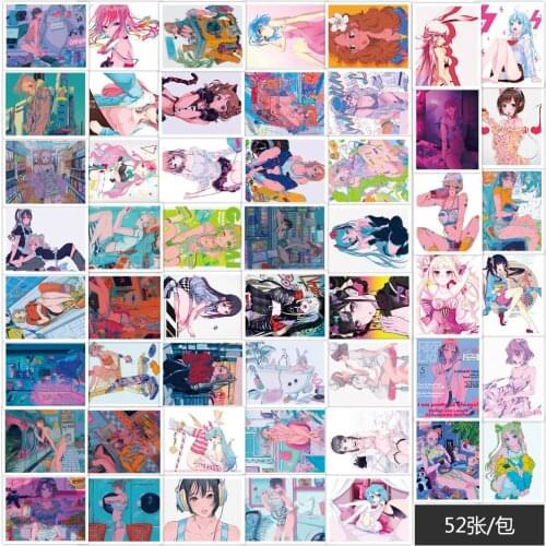 10/30/50PCS Vitality Cute Girl Sticker Laptop Guitar Motorcycle Luggage Skateboard Bike Waterproof Sticker Wholesale