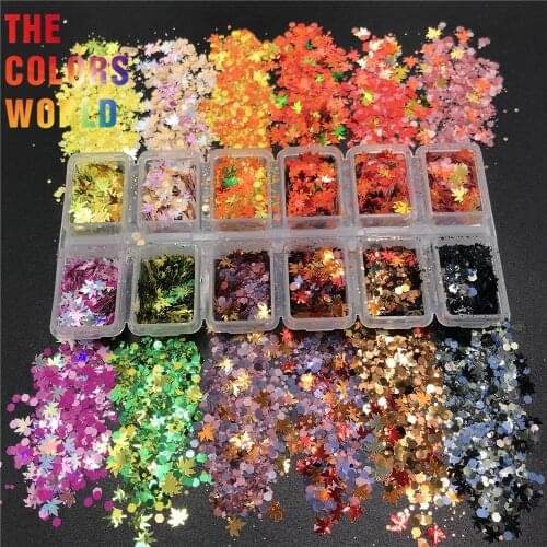 TCT-575 Fall Autumn Color Nails Glitter Nail Art Decoration Маникюр Makeup 매니큐어 Tumbler Crafts DIY Manicure Festival Accessories