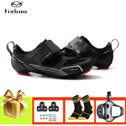 TIEBAO cycling shoes men sapatilha ciclismo women Triathlon shoes self-locking breathable riding bike sport cycling sneakers