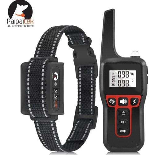 Remote Training Collar Anti Barking Shock Collar for Small Medium Large Dogs,1100Yd Range Rechargeable Waterproof Receiver
