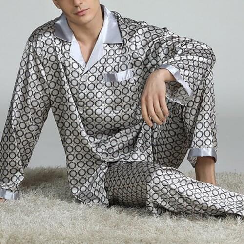 Uefezo Mens Silk Pajamas China