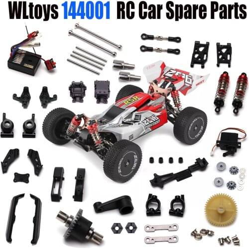 WLtoys 144001 RC Car Spare Parts 4WD Metal Swing Arm Reinforcement Ball Screw Set Bearing Central Transmission Axis Motor 1/14