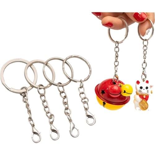 10Pcs 25/30mm 302 Alloy Lobster Clasp Silver White Key Chain Three-piece Metal Hang Ring DIY Crafts Jewelry Pendant Accessories