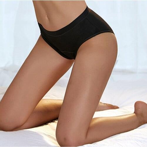 Womens Mid-Waist Physiological Pants Four-Layer Free Sanitary Napkin Underwear Leak Proof And Breathable XIN-Shipping