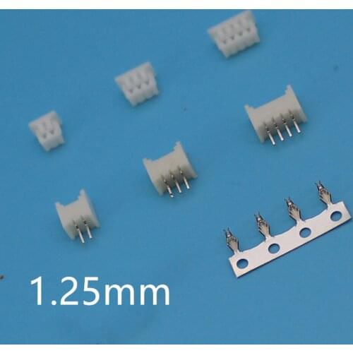 10 Sets Micro JST 1.25mm Pitch Connector Straight Pin 2/3/4/5/6/7/8P ( Pin Header + Housing + Terminal )