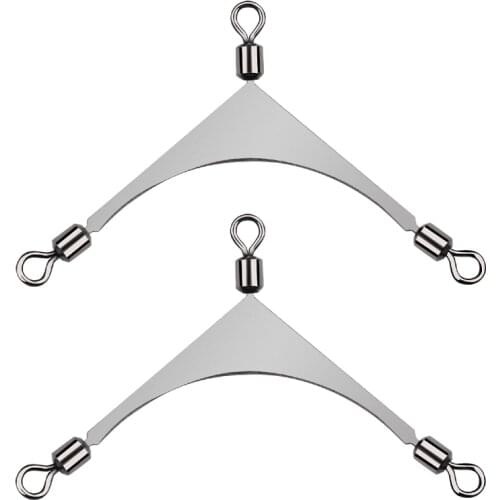 10PCS/Lot American 3 Way Stainless Steel Fishing Jig Head Swivels Rolling Pole Connector Tackle Swivel Fishing Accessories