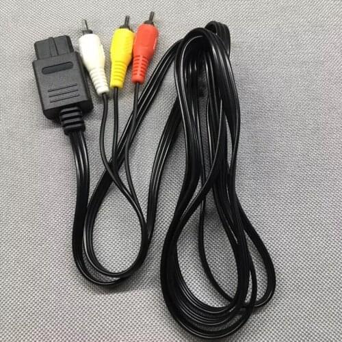 200pcs lots 1.8M 6ft RCA AV Video TV Cable Cord av cable for N64 AV Cable