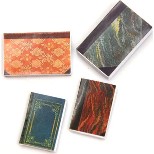 4 Pieces Of Books 1:12 Toy Length 2.4cm Dollhouse Miniature Doll Accessories for Grils Best Gifts 2020 Newest