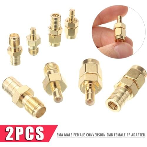 4pcs/set Nickel Plated Brass SMB to SMA Type Male Female RF Connector Test Converter High Quality DAB Antenna Adapter Kit