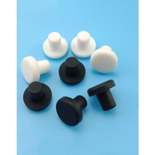 5PCS 2.7-14mm Silicone Rubber Round Hole Caps Solid Plugs Blanking End Cover T Type Masking Stopper Black/White