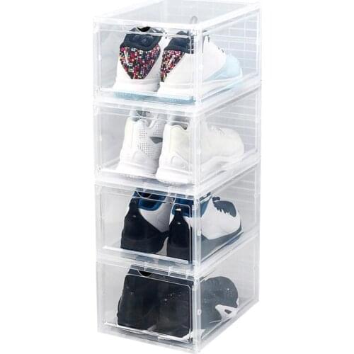 60% Hot Sale Shoe Box Transparent Moistureproof PP Large Volume Storage Box for Shoes