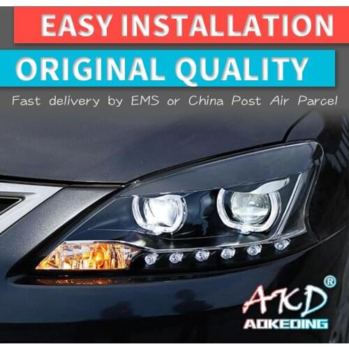 AKD Car Styling Headlights for Sylphy Headlights 2012-2015 LED Headlight DRL Head Lamp Led Projector Automotive Accessories