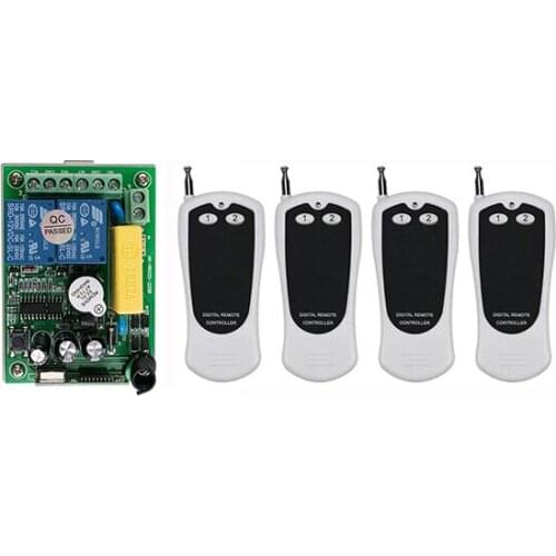 AC220V 2CH 500m Long Range RF Wireless Remote Control Switch System Transmitter+Receiver,315/433 MHZ /lamp/ window