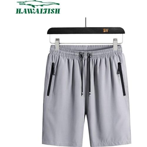 Hawaifish brand Mens Shorts Summer casual stretch quick dry running sports Capris high quality loose style beach mens clothing