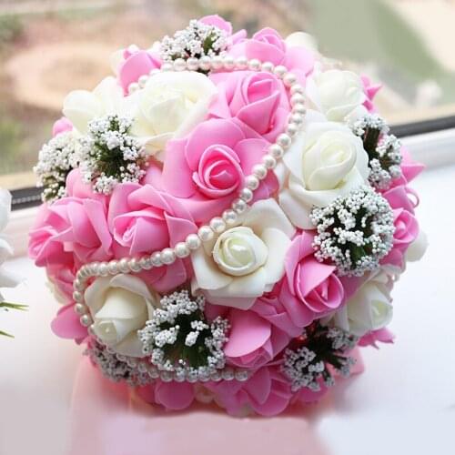 Bridal Hands Bouquet Wedding Flower Bouquet Artificial Flowers Ball Photography Pink Purple Rose Flowers Bride Holding Flowers