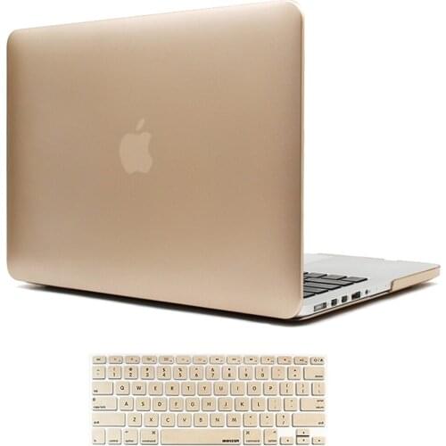 Laptop Case for Apple MacBook Air 13/11/MacBook Pro 13/15 Inch Solid Color Protective Shell + Keyboard Cover