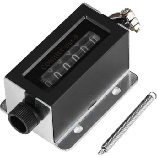 D94-S 6 Digit Resettable Mechanical Pulling Counter Digital Rolling Wheel Counter Mechanical Length Meter Roller Counter Tools