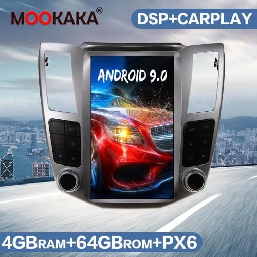 Tesla Vertical Screen Android 9 Car GPS Navigation Radio For Lexus RX300 RX330 RX350 RX400H 2004-2007 Audio Stereo No DVD Player