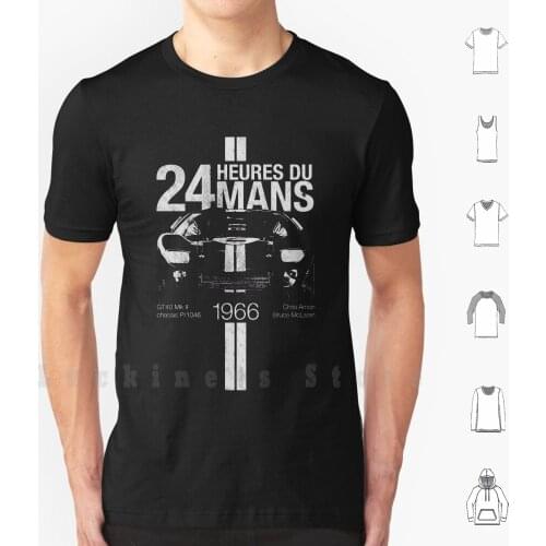 Gt40 Le Mans Win 1966 T Shirt DIY Cotton Big Size 6xl Gt40 Gt40 Le Mans Win 1966 Le Mans Lemans 24 Hours 1966 Bruce Mclaren