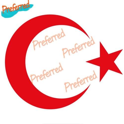 Personality National Emblem of Turkey Moon & Star Turkish Flag Decal Motocross Racing Laptop Helmet Trunk Car Sticker