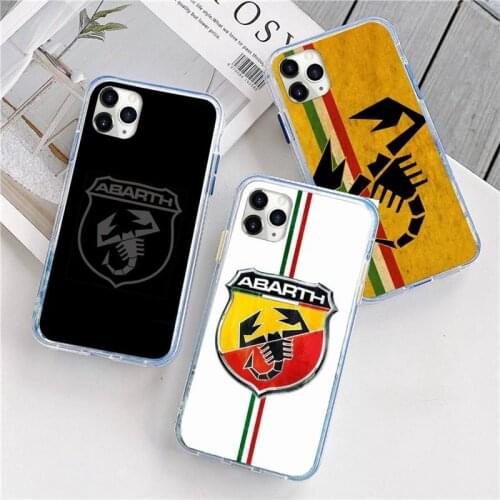 Italy Sports car-abarth logo Soft Phone Case For iphone 12 5 5s 5c se 6 6s 7 8 plus x xs xr 11 pro max mini