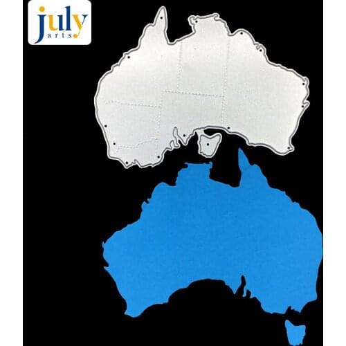 Julyarts Map of Australia Craft Metal Cutting Dies Cut Die Mold Scrapbook Paper Craft Knife Mould Blade Punch Stencils Dies