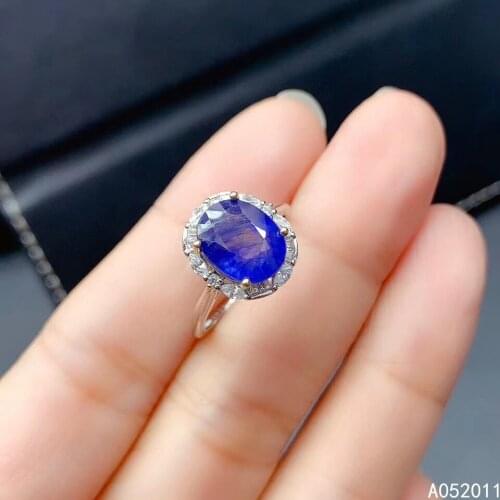KJJEAXCMY fine jewelry natural sapphire 925 sterling silver fashion new gemstone women ring support test hot selling