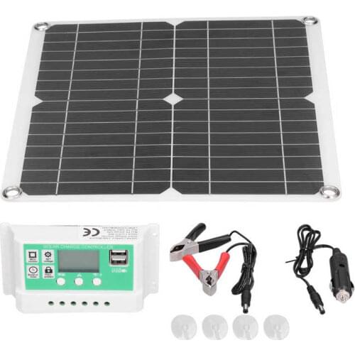 Solar Panel Kit Solar Panel Charger High Output Efficiency with Suction Cup for Outdoor Biking Mountaineering Hiking