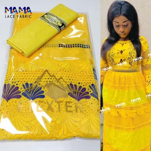 2.5 Yards + 2.5 Yards DIY Lace Fabric 2021 100% Cotton Swiss Voile Lace In Switzerland Senegal African Wedding And Party Dress