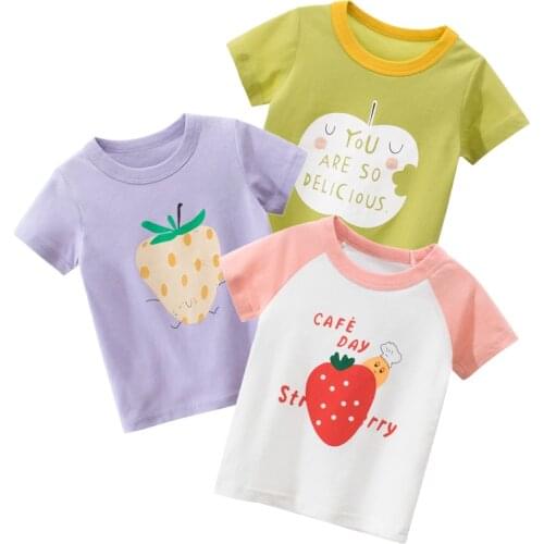 Girls Summer Children Clothing Boys T Shirt Cotton Short Sleeve T-shirt Kid Boy Casual Cute T-shirt 2-8 Years Shirt