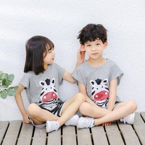 Summer Baby Boy Clothes Kids Pajamas Children Sleepwear Cotton Pajamas For Girls Cartoon 2pcs Clothing Sets Pijama Infantil