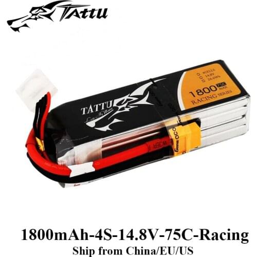 Tattu Lipo Battery 3s 4s 1800mAh xt60 Plug 14.8V Lipo Batteries 45C 75C FPV Drone RC Quadcopter Helicopter Car for Vortex